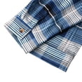 thumbnail image 3 of Seyurigaoka Women Button Down Shirt Long Sleeve Loose Lapel Plaid Print Top with Pockets, 3 of 6