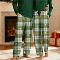 thumbnail image 5 of Plaid Pajama Pants for Men with Pockets Christmas Pajamas Elastic Waist Lounge Sleep Pj Bottoms Straight Fit, S Green #H, 5 of 7
