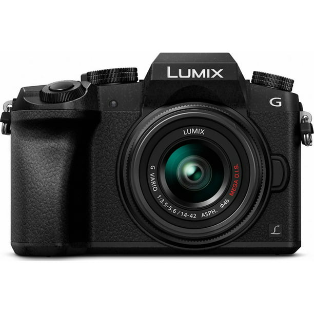 onderwijzen insluiten rek Panasonic LUMIX G7 Interchangeable Lens 4K Ultra HD Black DSLM Camera with  14-42mm Lens - Walmart.com