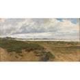 thumbnail image 2 of Kitty Kielland 24x15 Black Ornate Framed Double Matted Museum Art Print Titled: Landscape from Ogna at Jæren (1878), 2 of 5
