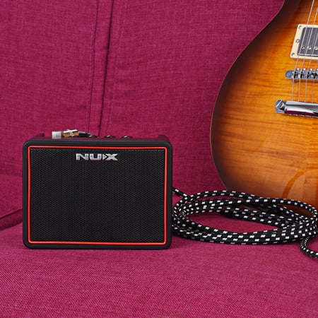 NUX Mighty Lite BT Mini Desktop Electric Guitar Amplifier 3W Amp 3 Channels Built-in Delay Reverb Effects 9 Drum Patterns Metronome Tape