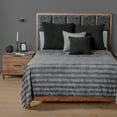 thumbnail image 3 of Vianney - Lightweight Blanket - Shadow/King Size - 100% Polyester - Modern Dark-Tone Striped Design - Lightweight Breathable Layering, 3 of 5