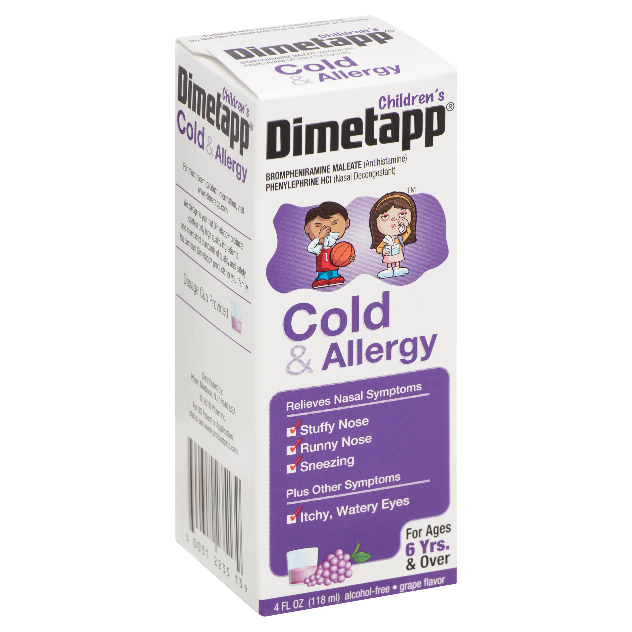Children's Dimetapp Cold and Allergy, Antihistamine, Alcohol-Free, Liquid Syrup, Grape Flavor, 4 oz. - image 11 of 14