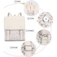 thumbnail image 5 of Coquette Mini Backpack Floral Backpack Preppy Leather Backpack Cute Purse Kawaii Bag Purse Coquette Stuff (white A), 5 of 7