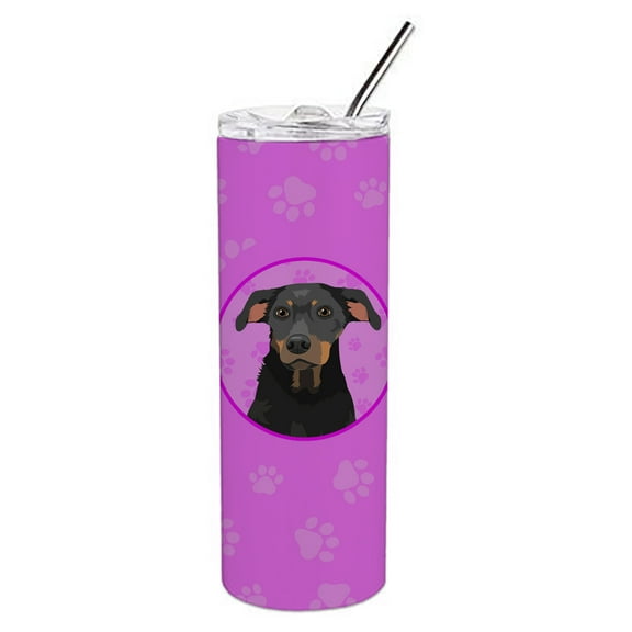 Carolines Treasures WDK1408TBL20 Rottweiler Black and Tan Design5 Stainless Steel 20 oz Skinny Tumbler Pink 20 oz
