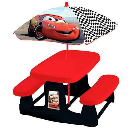 Disney Pixar Cars Picnic Table with Umbrella