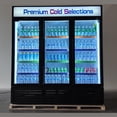 thumbnail image 3 of NAFCOOL New 1600L 3 Glass Door Commercial Refrigerator, Black, 3 of 19