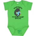 thumbnail image 3 of Inktastic Save Earth It's the Only Planet with Cats with Black Cat Boys or Girls Baby Bodysuit, 3 of 5