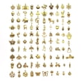 thumbnail image 1 of 100 piezas al por mayor lotes a granel de oro colgantes tibetanos antiguos de oro mezclados DIY para pulsera collar fabricación de joyas y manualidades, 1 of 5