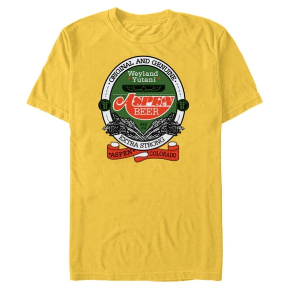Alien: Romulus Weyland-Yutani Aspen Beer Logo - Short Sleeve Blended T-Shirt for Adults - Customized-Yellow