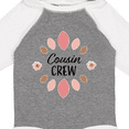 thumbnail image 4 of Inktastic Cousin Crew with Pink Flowers Girls Long Sleeve Baby Bodysuit, 4 of 5