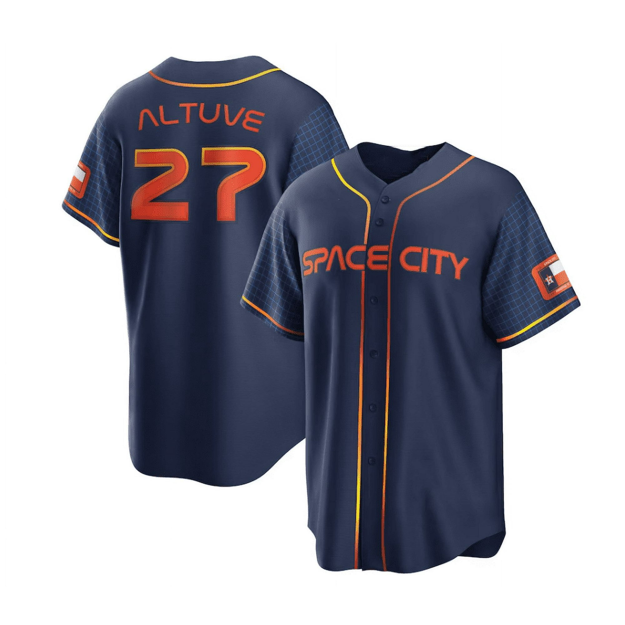 Men s Houston Astros Baseball Jersey ALTUVE 27 BREGMAN 2 Adult Replica Player Name Sport Jersey Walmart