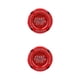 thumbnail image 3 of Kenally Cubierta de botón de motor de automóvil de aleación de aluminio portátil universal elegante a prueba de arañazos accesorios de tapa Rojo 2piezas Kenally CBP449063, 3 of 5