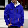 thumbnail image 1 of Men Hoodies Casual Hoodies for Men with No Hood Full Zip Sweatshirt Color: Blue Size: XXXXL, 1 of 4