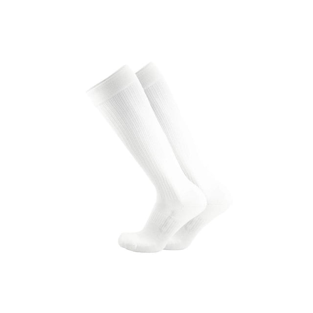 OrthoSleeve Medical Grade Compression Socks for Men & Women 15-20 mmHg (White, Large)