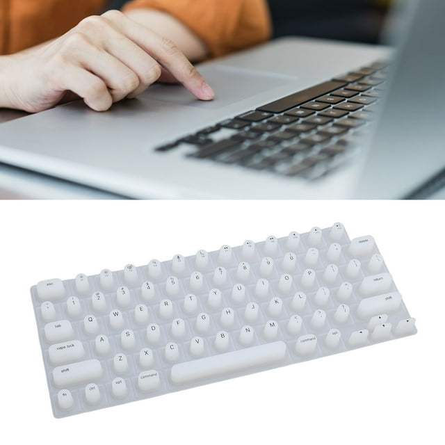 Keyboard Cover for Long Nails, Silicone Raised Keyboard Cover Protector, Tower Shaped Cylindrical Key Design, Compatible with for OS X Pro 14 Pro 16 Air 13, Comfortable Typing