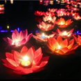 thumbnail image 2 of 10 Uds. Linterna de loto de seda Multicolor, velas flotantes, decoraciones para piscina, luz de deseos, decoración para fiesta de boda y cumpleaños (hy), 2 of 5
