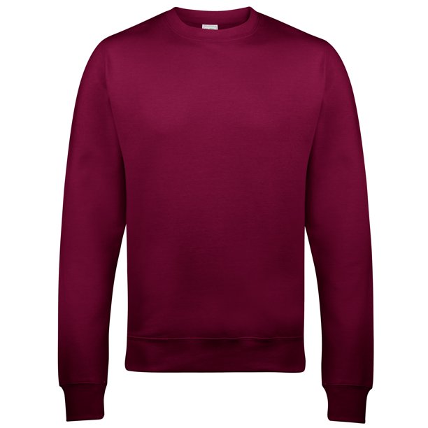 Awdis - Sudadera lisa con cuello redondo Unisex (Burdeos)