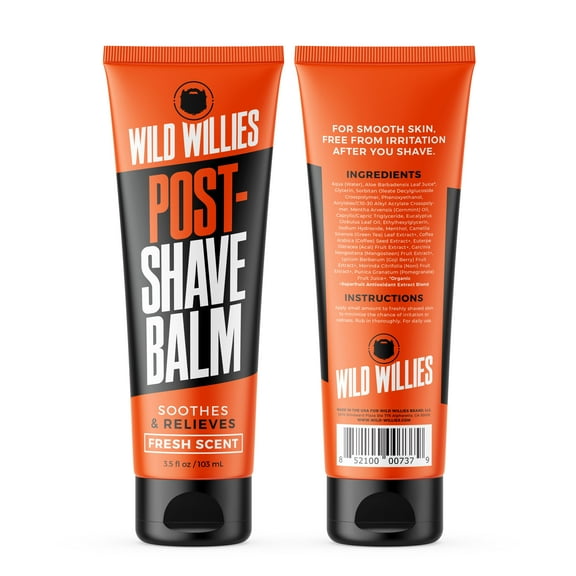 Wild Willies Aftershave Balm for Men, Fresh Scent, 3.5 oz