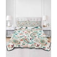 thumbnail image 2 of Twin XL Quilt Bedding Set, Boho Flower Reversible Summer Quilt 3 Pieces, Spring Watercolor Paisley Floral Leaf Plant Lightweight Bedspreads Coverlets with 2 Pillow Shams for All Seasons, 2 of 5