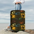 thumbnail image 7 of Pofeuu Monochrome Excavators Print Luggage Suitcase Cover Protector Luggage Washable Covers Aesthetic for 18/24/28/32 inch Luggage（No luggage included）-Large, 7 of 7