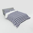 thumbnail image 3 of Geometric Duvet Cover Set, Monochrome Rhombuses with Oriental Influences, Bedding Set with Shams and Fitted Sheet, 3 Sizes, by Ambesonne, 3 of 3