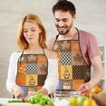 thumbnail image 4 of Fall Gnomes Pumpkins Leaves Apron-Garden Aprons for Women with Pockets-Cotton Linen Waterproof Kitchen Cooking Gardening Aprons Adjustable for Kitchen,Cooking,BBQ and Salon 33"x27", 4 of 7