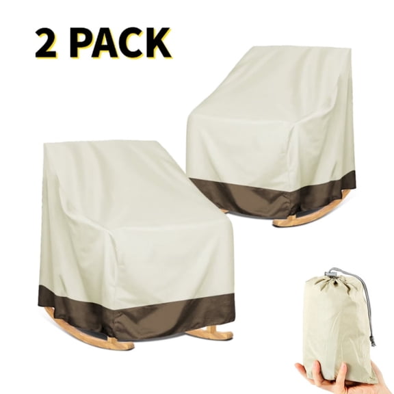 MTYIQS 2 Pack Outdoor Furniture Covers, Heavy Duty Waterproof Chair Covers for Patio