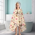 thumbnail image 6 of Yorkie with Pioneer Flower Hooded Bath Towel，60"x35" for Ages 3 To 12 Kids, Quick Dry Lightweight Soft Microfiber Hood Beach Towel Cover Up for Kids, 6 of 7