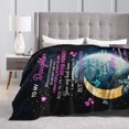thumbnail image 2 of to My Daughter Blankets from Mom, Daughter Gifts Letter Printed Throw Fleece Blankets, Birthday Gifts Thanksgiving Day Holiday Blanket 50 x60 inchs, 2 of 7