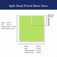 thumbnail image 5 of Top Split King Sheet Set for Adjustable Beds – 100% Egyptian Cotton, 800 Thread Count, 4-Piece Bed Sheets, Deep Pockets Fit up to 15", Parrot-Green Solid, Split 34" from Top, 5 of 5