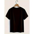 thumbnail image 2 of Camiseta de algodón extragrande para mujer: Top suave de manga corta con cuello redondo y estampados abstractos, 1 pieza, camiseta informal, 2 of 7