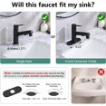 thumbnail image 3 of Bathroom Sink Faucet with Pull Out Sprayer, Single Handle Modern Bathroom Basin Faucet with Pop-up Sink Drain Stopper & Deck Plate 1 or 4-inch Centerset 3 Hole, Matte Black, 3 of 10
