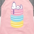 thumbnail image 3 of Peanuts - Snoopy Stacked Macarons - Youth Girls Raglan Tee, 3 of 5