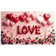 thumbnail image 3 of Love Heart Backdrop Banner Valentine's Background Romantic Party Wedding Photography Props Decorations Special Event Photo Booth Display, 3 of 4