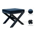 thumbnail image 2 of Meridian Furniture Nixon Contemporary Velvet Ottoman/Bench in Navy, 2 of 5