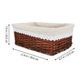 thumbnail image 4 of CNKOO Wicker Basket Kitchen Sorting Basket Washing Clothes Storage Basket for Storage Use Daisy Style  30*20*12cm (Brown), 4 of 6
