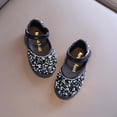 thumbnail image 7 of SGFCWSX Girls Mary Jane Shoes Kids Rhinestone Pearl Ankle Strap Sparkly Wedding Party Flats Black Size 10 Toddler, 7 of 7