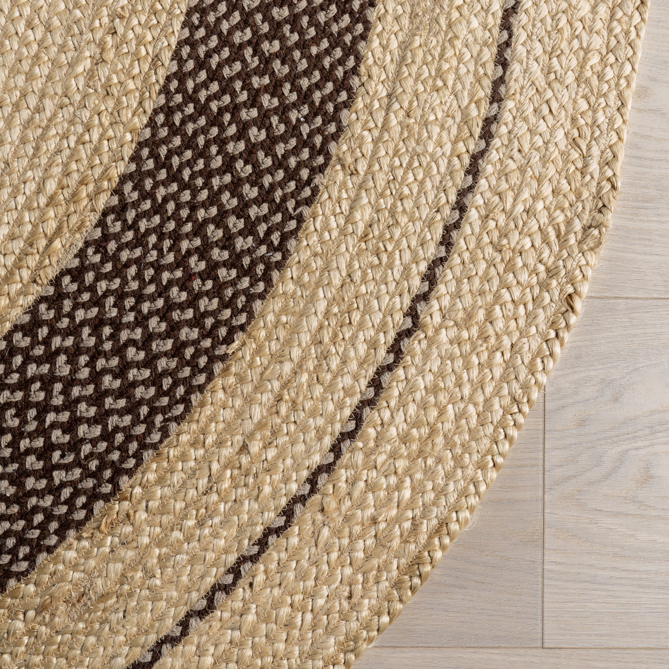Rugs USA Cottage Oval Jute Area Rug, 3' x 5', Oval, Cottage Dark Brown