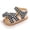 Black, variant on JINMGG Clearance Baby Girls Sandals Plaid Cute Summer Flat Princess Shoes Infant First Walkers