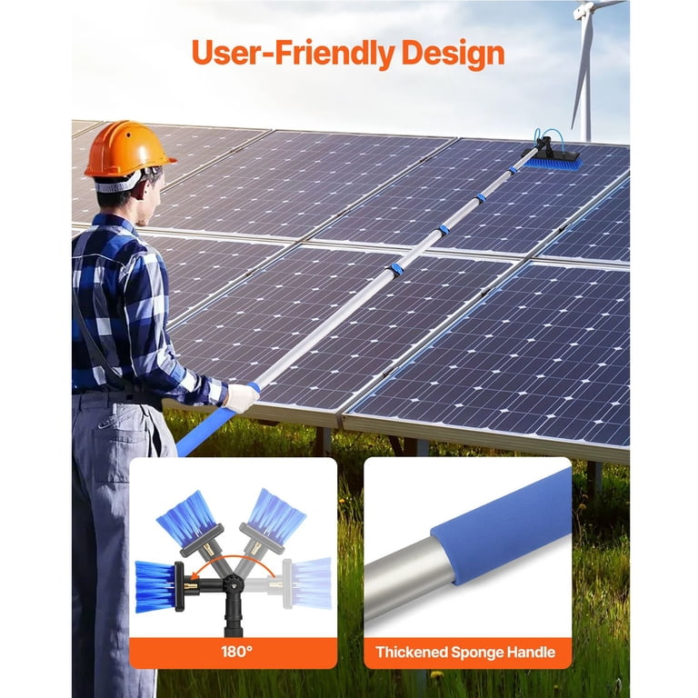 Water Fed Pole Kit, 30FT Solar Panel Cleaning Pole with Extendable ...