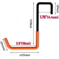 thumbnail image 2 of 6 Pack Heavy Duty Rafter Hooks S Shaped Hooks,Bike Hangers for Garage,for Hanging Tool Ladder Sports Equipment Garage Storage Organizer（Orange）, 2 of 3