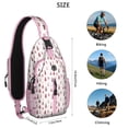 thumbnail image 5 of Sling Backpack,Pink Christmas Tree Pattern Crossbody Bag with Water Bottle Holder,Waterproof Sling Bag for Men/Women with Chest Phone Holder for Hiking,Travel, 5 of 6