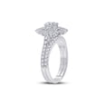 thumbnail image 3 of 14kt White Gold Oval Diamond Bridal Wedding Ring Band Set 1 Cttw, 3 of 4