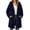Navy, variant on Edvintorg Womens Jackets Plus Size Long Sleeve Casual Coat Fall Winter Hooded Zip up Long Outerwear with Pocket Womens Clothing Black S-3XL