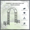 thumbnail image 5 of Outsunny Garden Arbor & Wedding Arch with Planters & Heart Motifs, 5 of 8