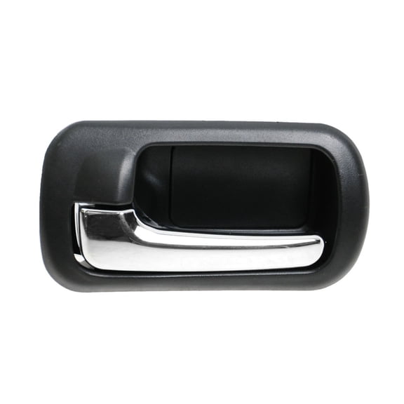 TRQ Door Handle Inside Chrome Black Rear Driver LH for 01-05 Honda Civic Sedan DHA49651