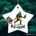 thumbnail image 2 of Funny Big Foot Believe Christmas Ornament, Sasquatch Humor Holiday Decor, 2 of 10