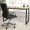 Black, variant on Merrick Lane Berlin 47 Inch Computer Desk with Maple Wood Grain Finish & Open Black Metal Frame