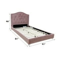 thumbnail image 6 of Miekor Furniture Reggie Pink Fabric Twin Bed 0286, 6 of 7